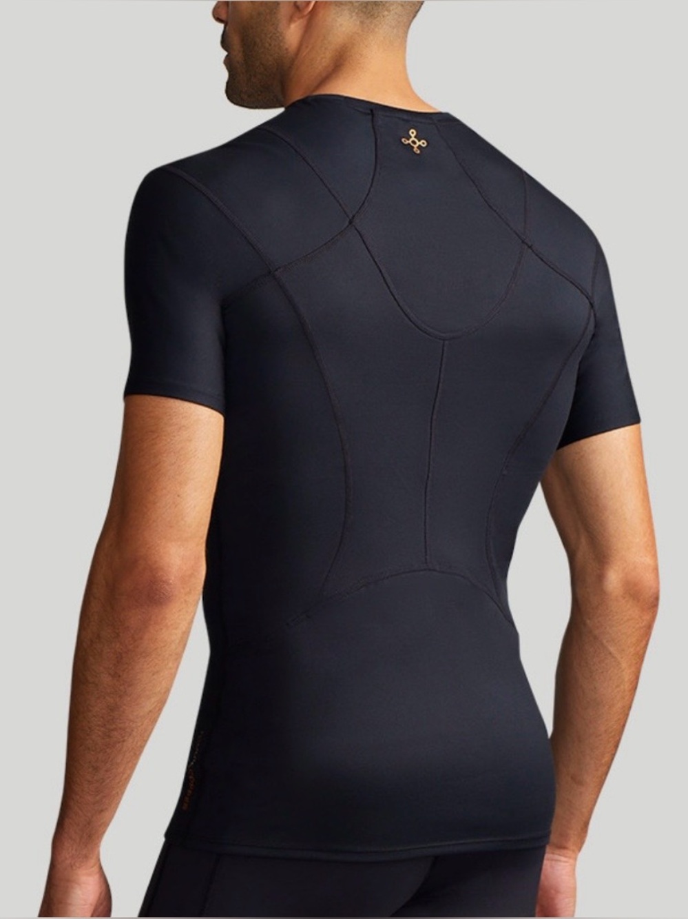 Tommie Copper Men’s Black Shoulder Support Compression Crew Neck Shirt XL